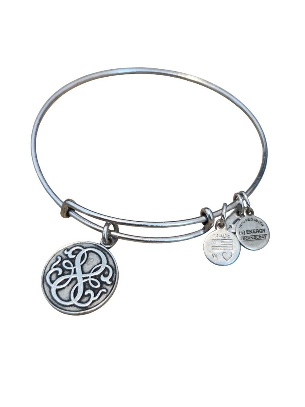 Alex and Ani Boho Path of Life Charm Bracelet Infinity Symbol Silver Tone